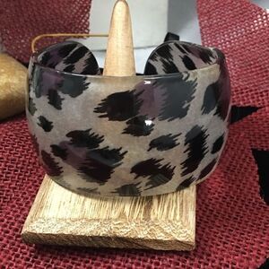 Vintage lucite animal print bangle